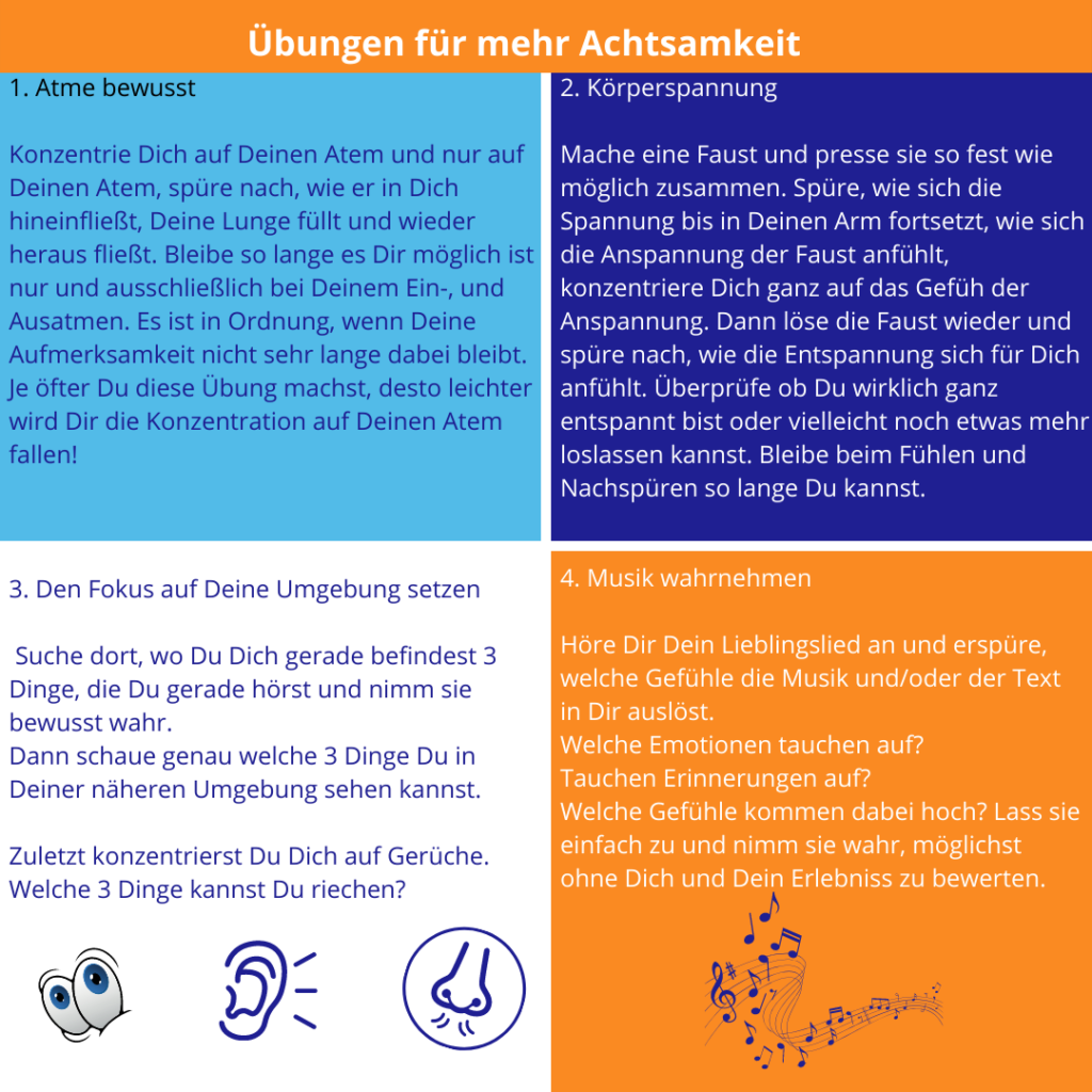 4 Übungen für mehr Achtsamkeit