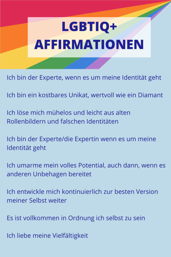 Affirmationen LGBTIQ +