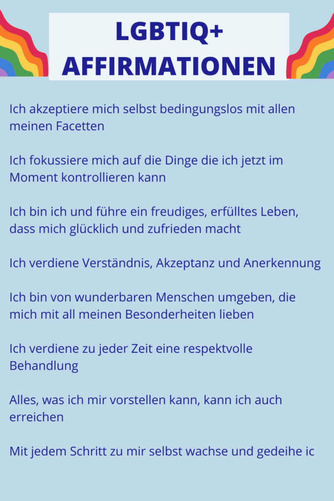 Affirmationen für die LGBTQ+ Gemeinschaft