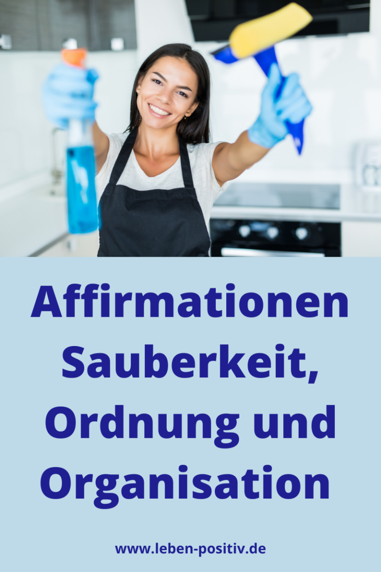 Affirmationn Sauberkeit, Ordnung, Organisation