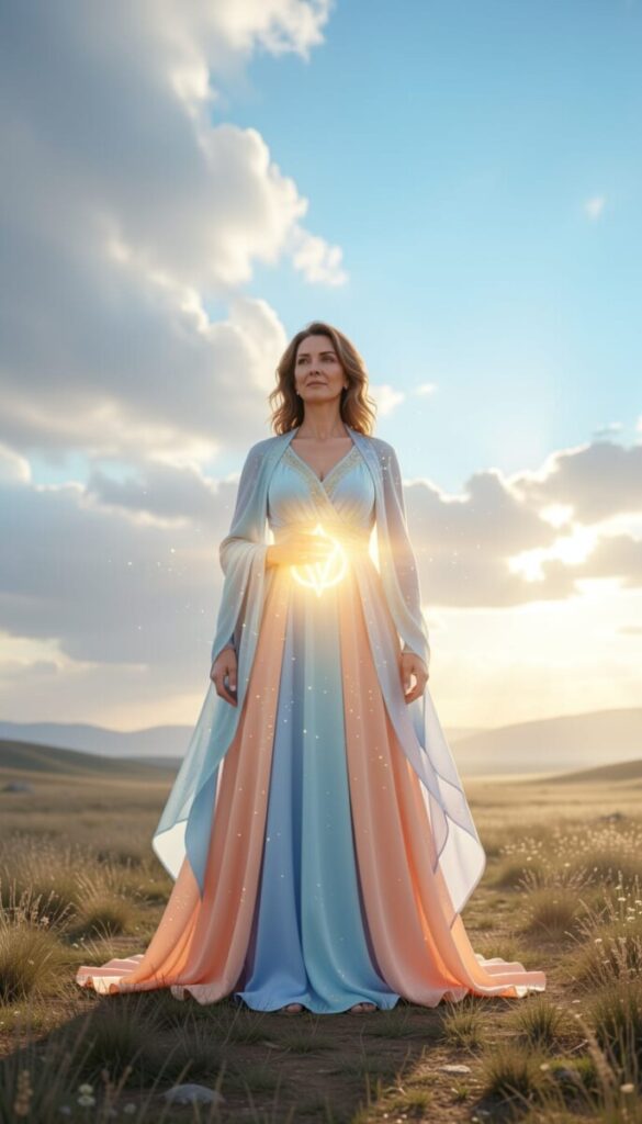 Reife Frau in ruhiger Frühlingslandschaft als Symbol für Neustart ohne Druck ab 50.