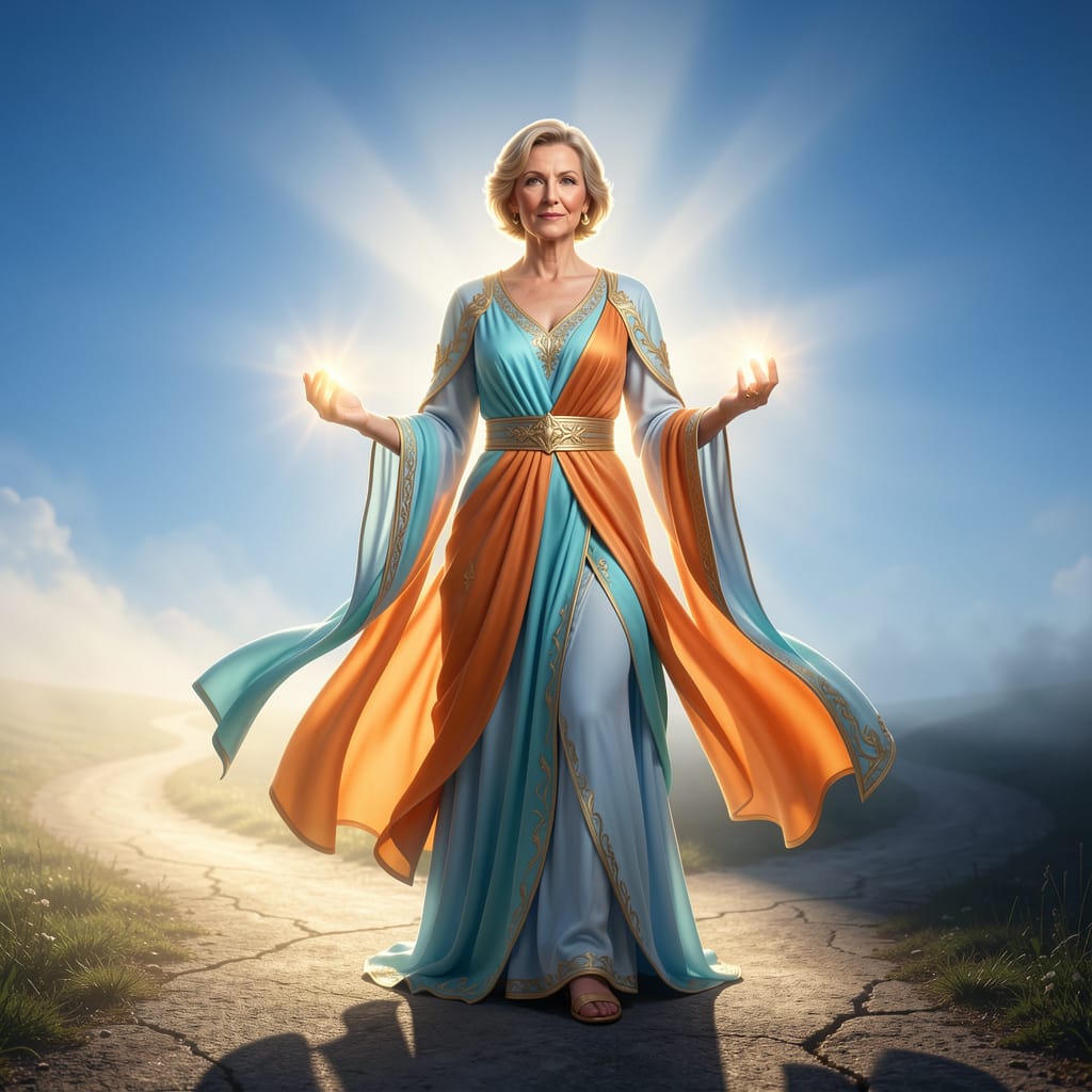 Frau über 50 lässt alte Lasten los und findet zurück in ihre innere Kraft.